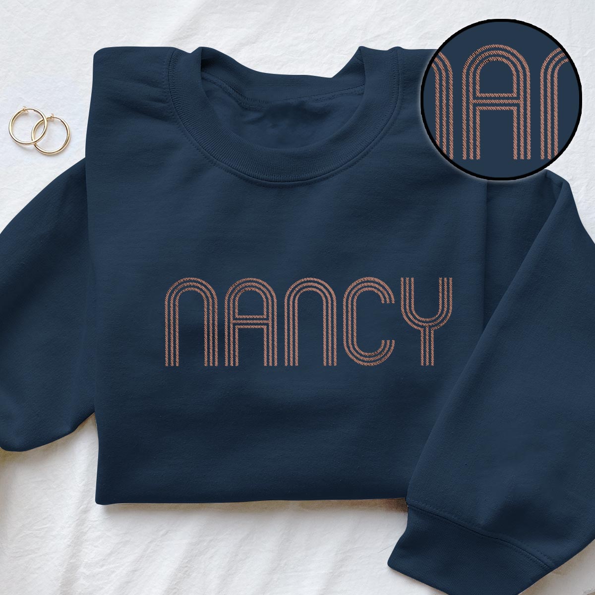 Personalisierter Pullover mit Stickerei für Stiefväter – individueller Name