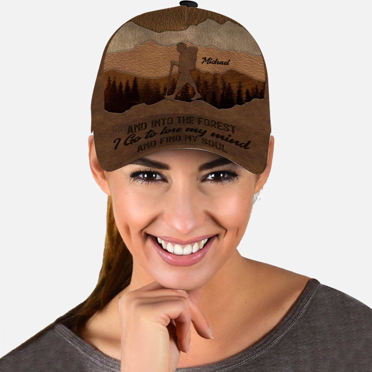 And Into The Forest I Go - Personalized Hiking Classic Cap