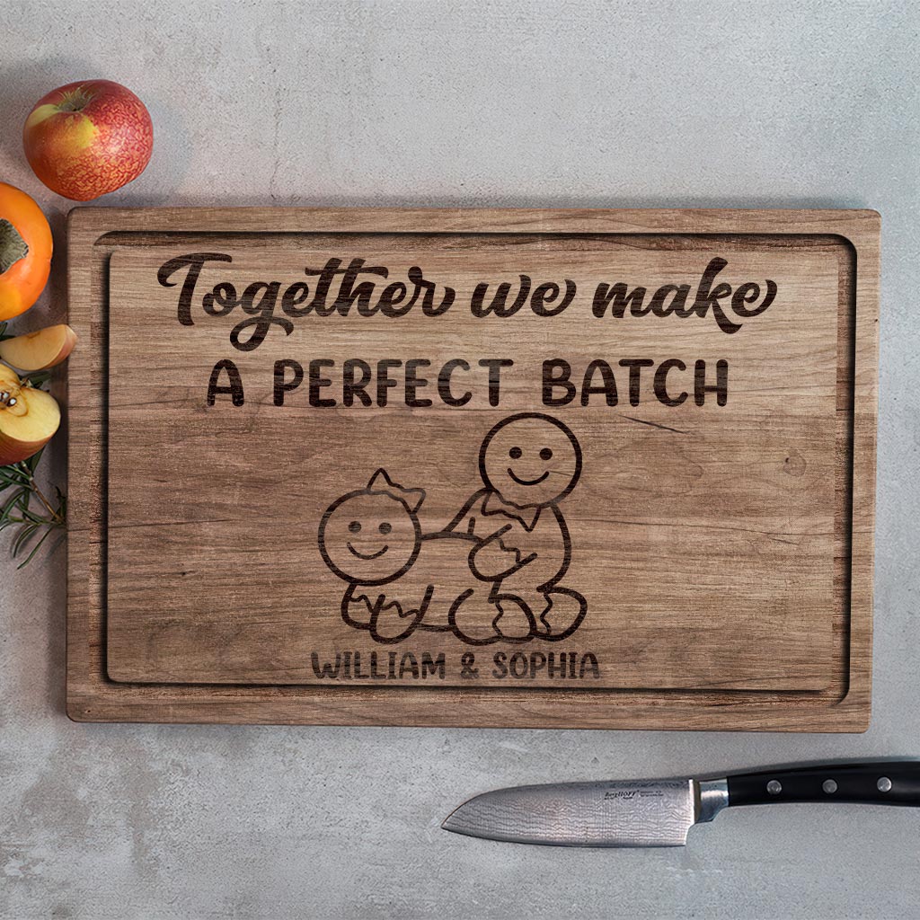 Couple Together We Make A Perfect Batch - Personalized Couple Cutting Board