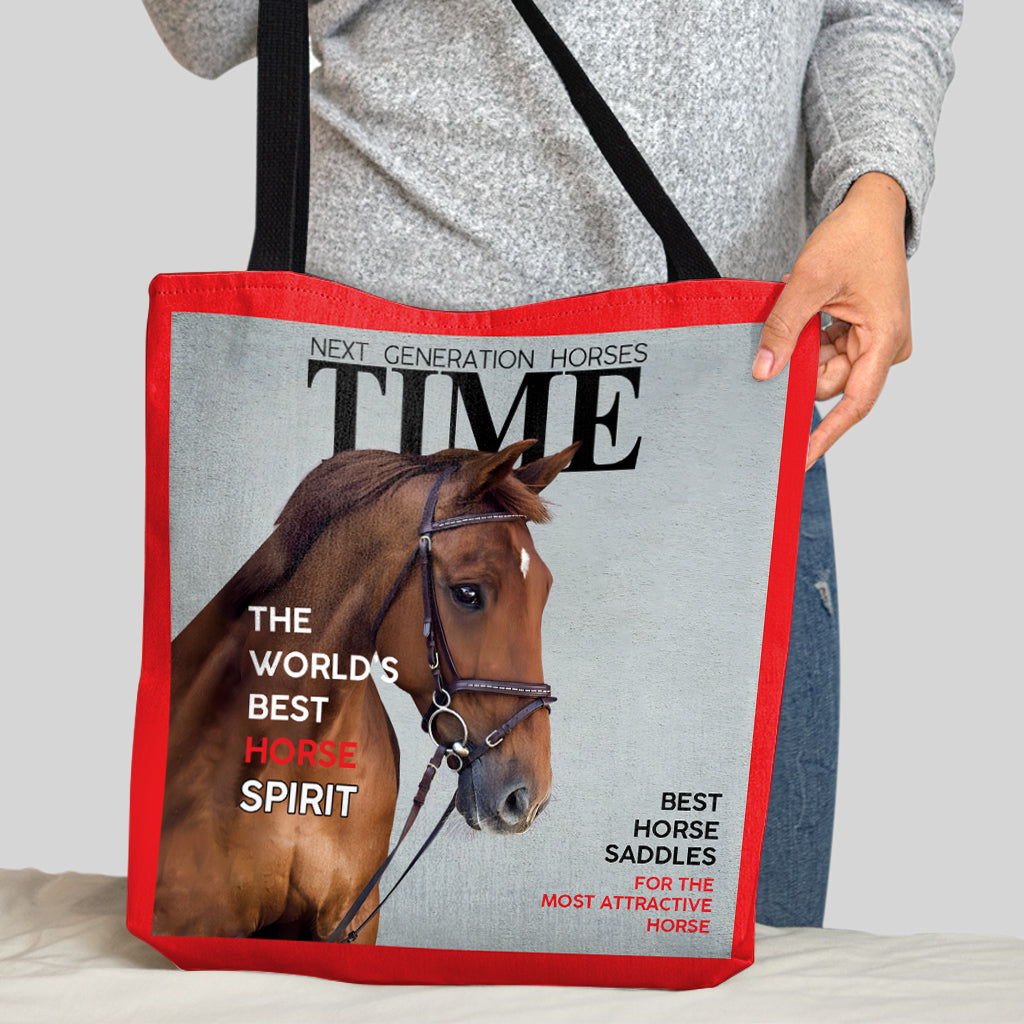Magazine Covers - Personalized Horse Tote Bag