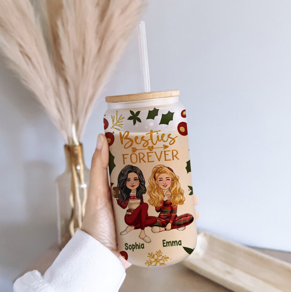 Besties Forever - Personalized Bestie Can Glass