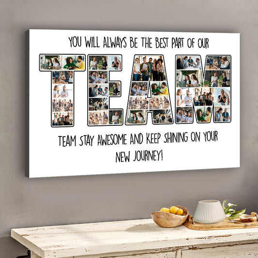 Das Beste an unserem Team – personalisierte Leinwandbilder und Poster für Kollegen