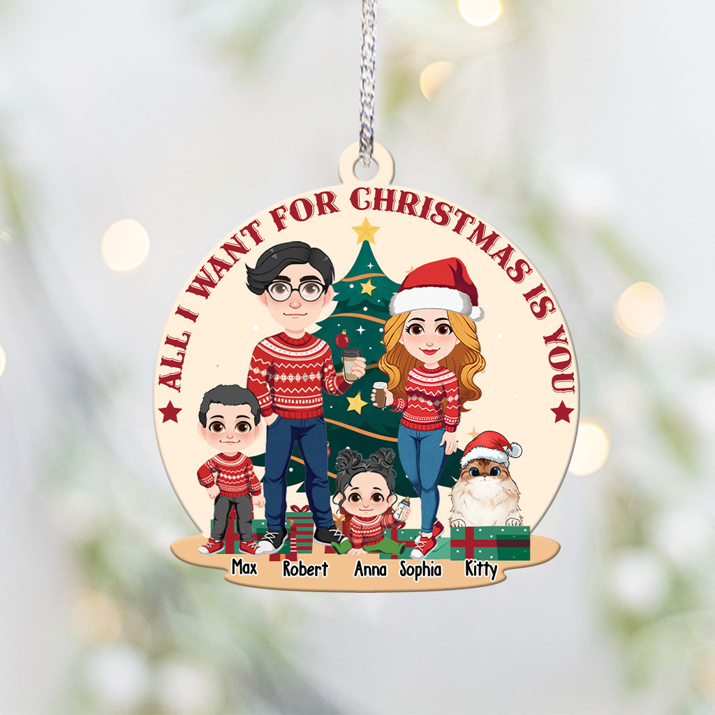 All I Want For Chrismas Is You - Personalized Couple Ornament