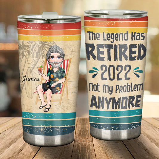 The Legend Has Retired - Personalized Retired Tumbler