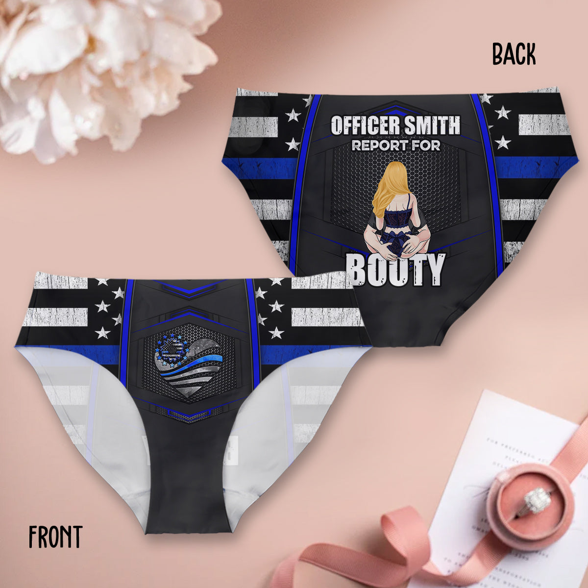 Report For Booty - Personalized Police Officer Women's Briefs