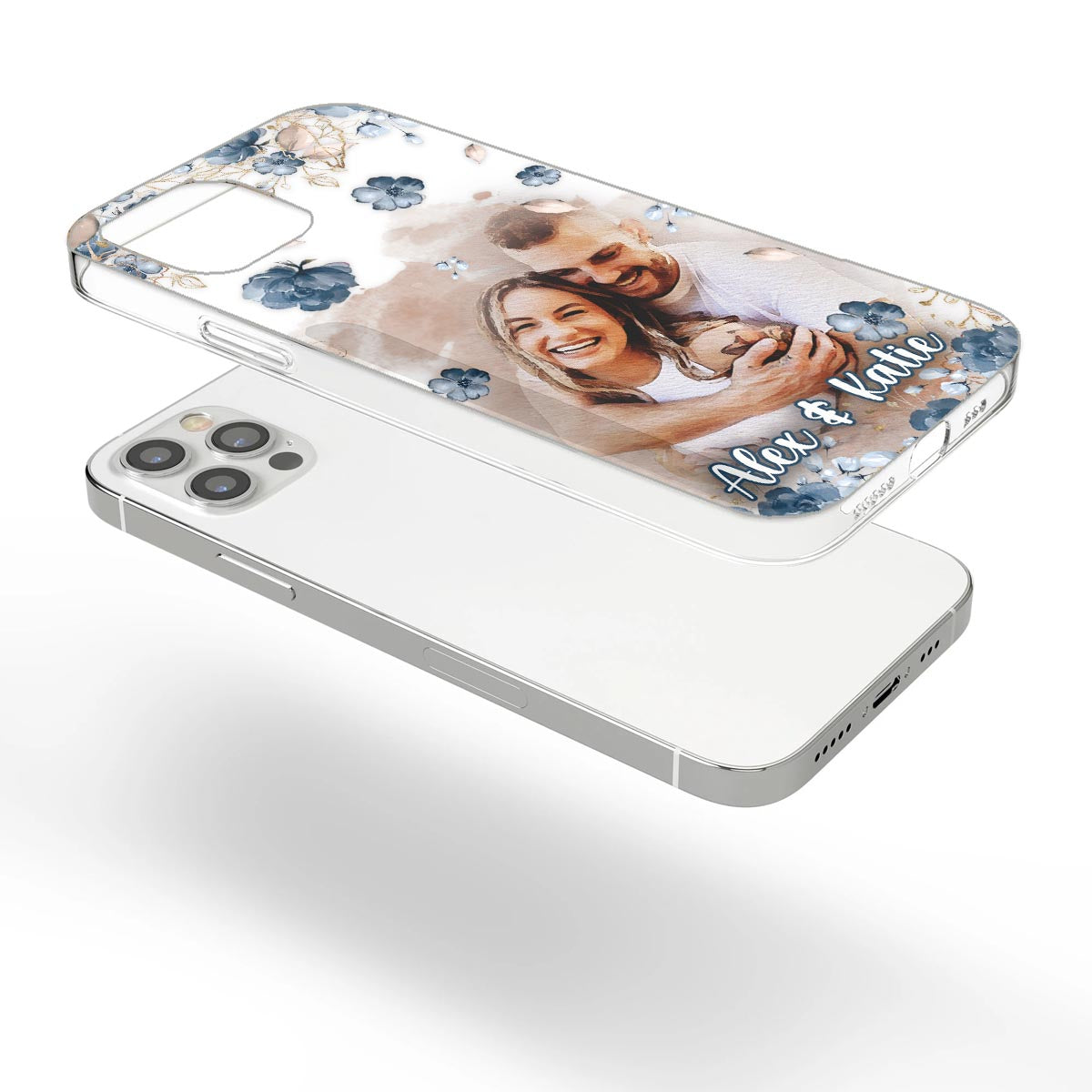 Floral Phone Case - Personalized Clear Phone Case