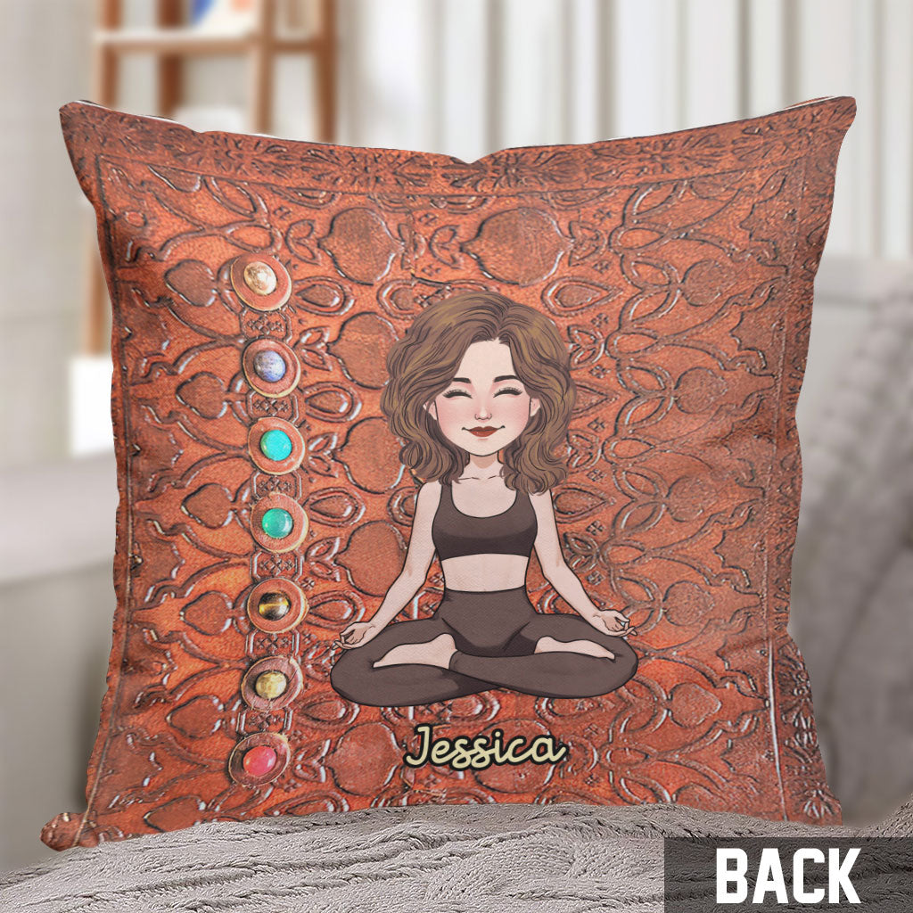 Namaste - Coussin décoratif de yoga personnalisé