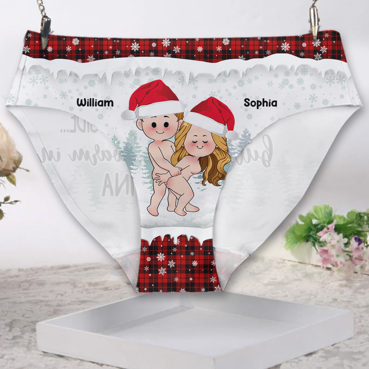 Baby It's Cold Outside - Personalized Couple Women Briefs