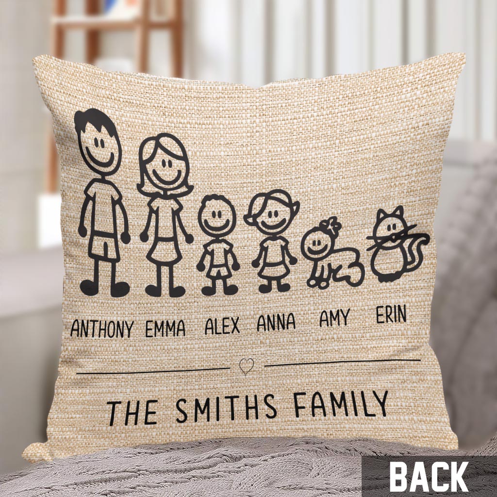 My Family - Personalized Family Throw Pillow