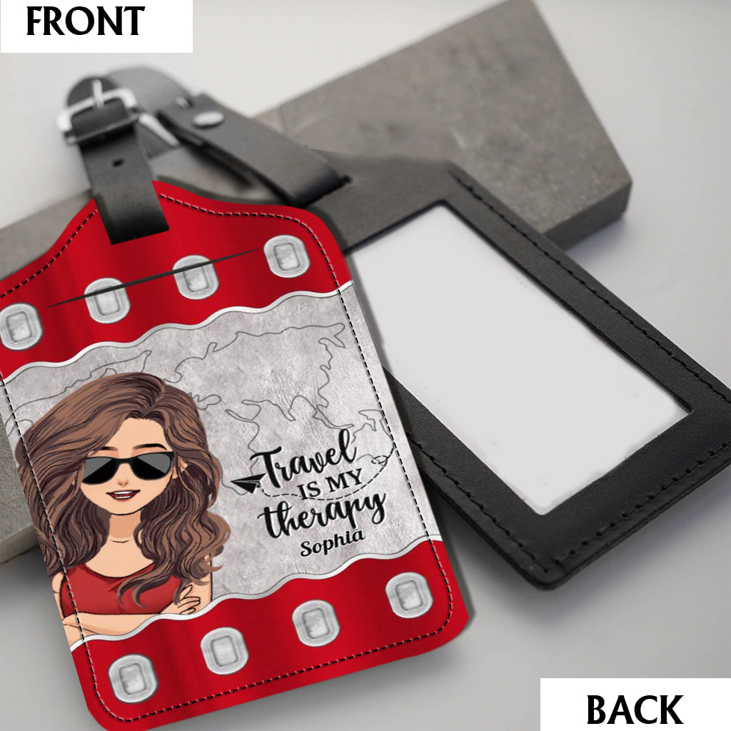 It's Time For New Adventure - Travelling gift for mom, daughter, granddaughter, wife, girlfriend, friend - Personalized Leather Luggage Tag