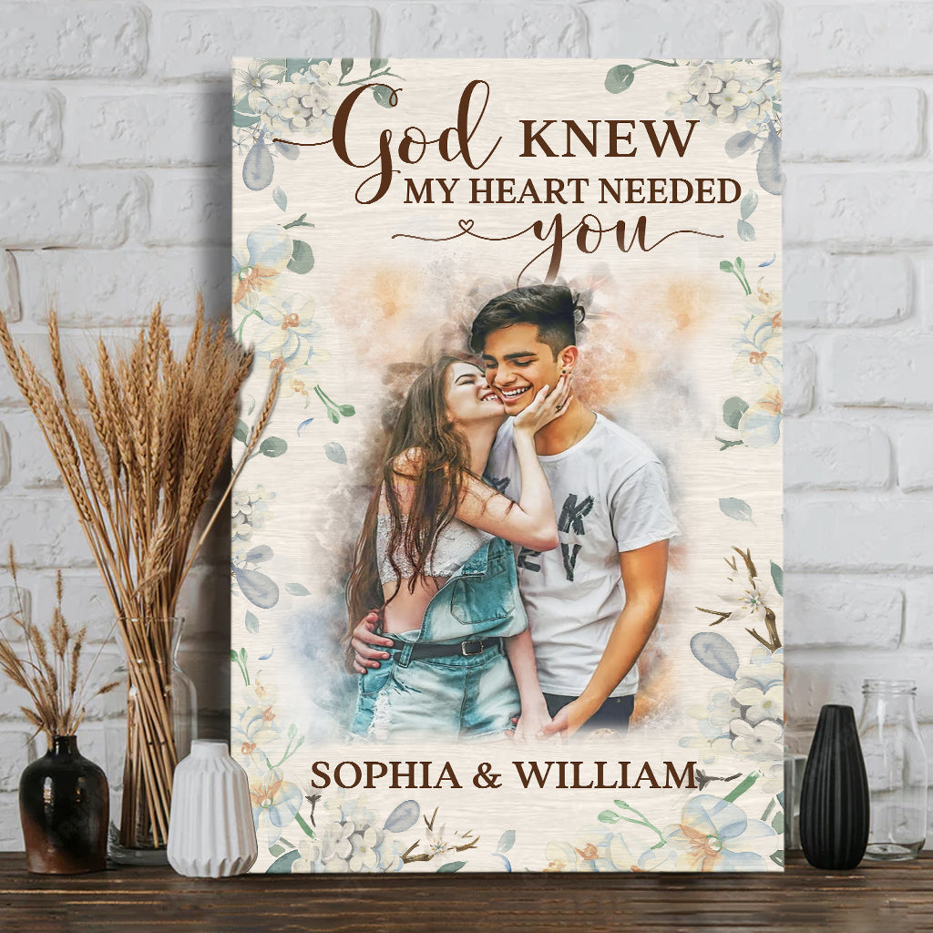 Watercolor Couple - Personalized Couple Canvas And Poster