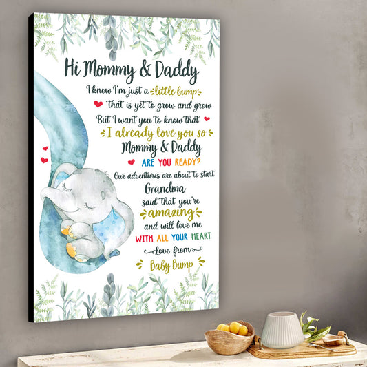 Love From Baby Bump - Personalized Mother Canvas And Poster