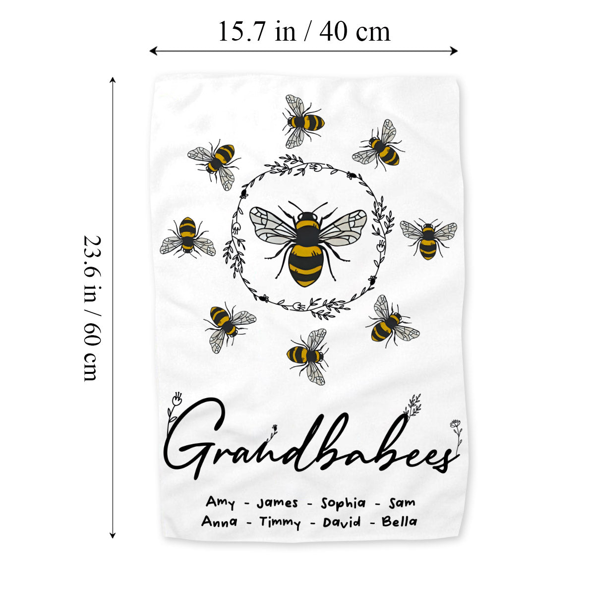 Grandbabees - Serviette de grand-mère personnalisée