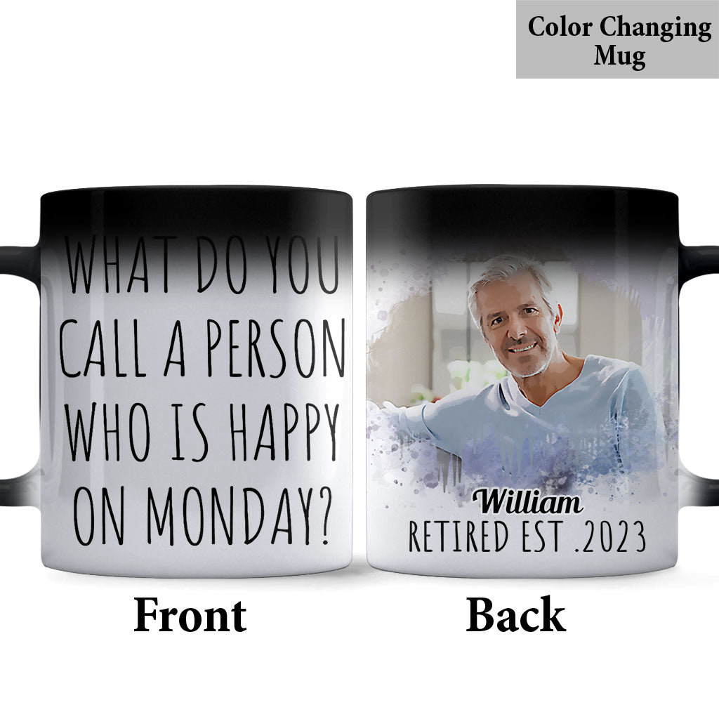 Wie nennt man eine Person? - Personalisierte Tasse für Rentner