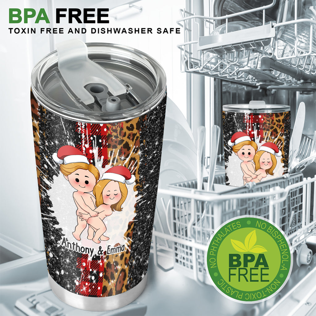 I'm On The Naughty List - Personalized Couple Tumbler