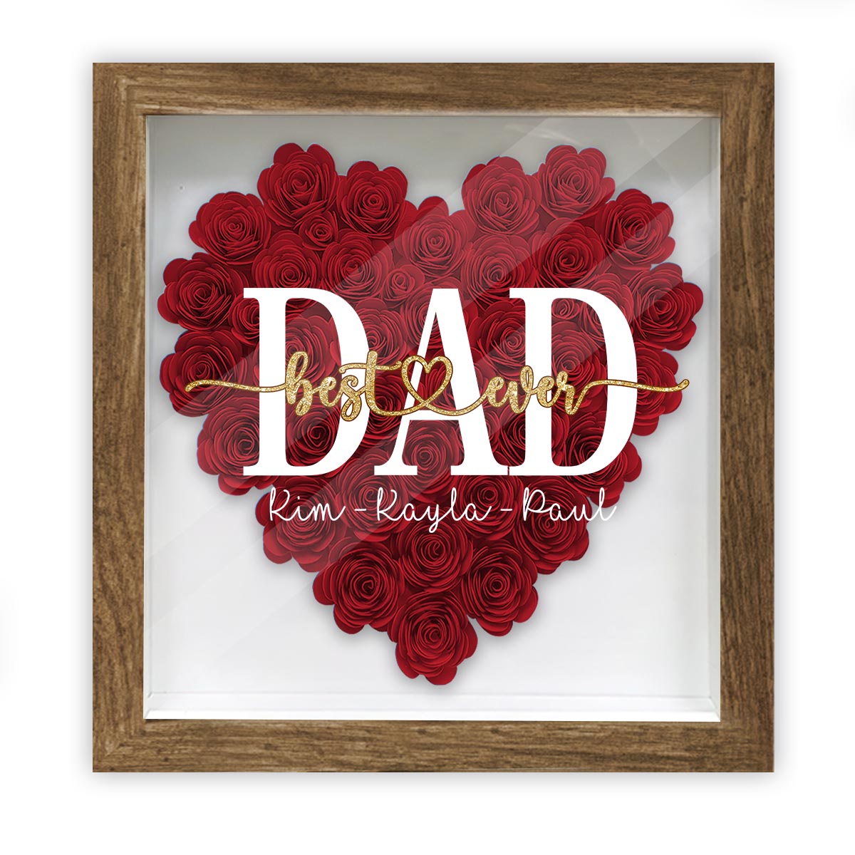 Best Mommy Ever - Gift for mom, grandma, grandpa, dad, aunt, sister - Personalized Flower Shadow Box