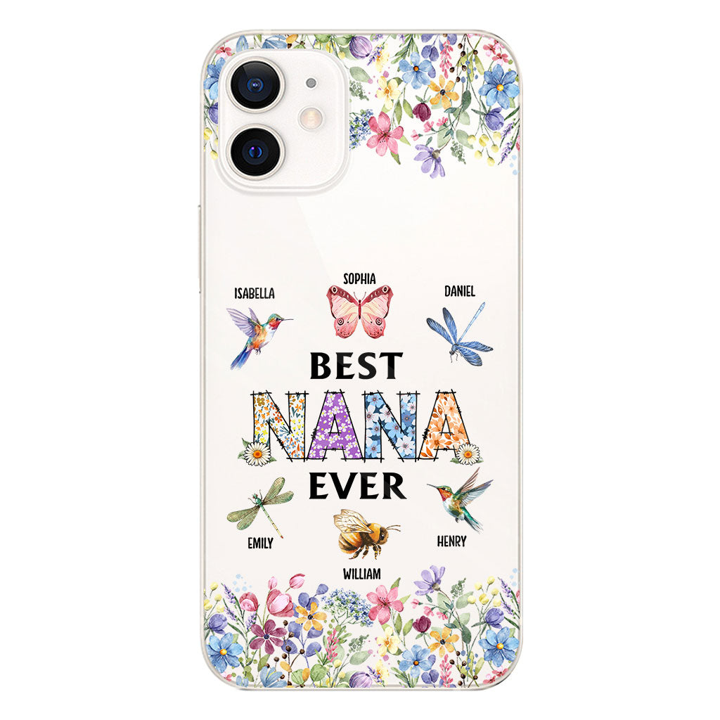 Best Mom Nana Ever - Personalized Grandma Clear Phone Case