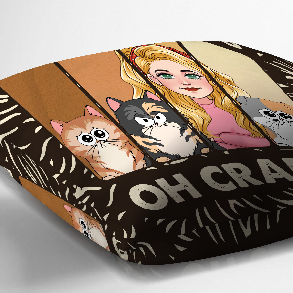 Tel père, telle fille, tel fils - Coussin décoratif personnalisé pour amoureux des animaux (chats, chiens)