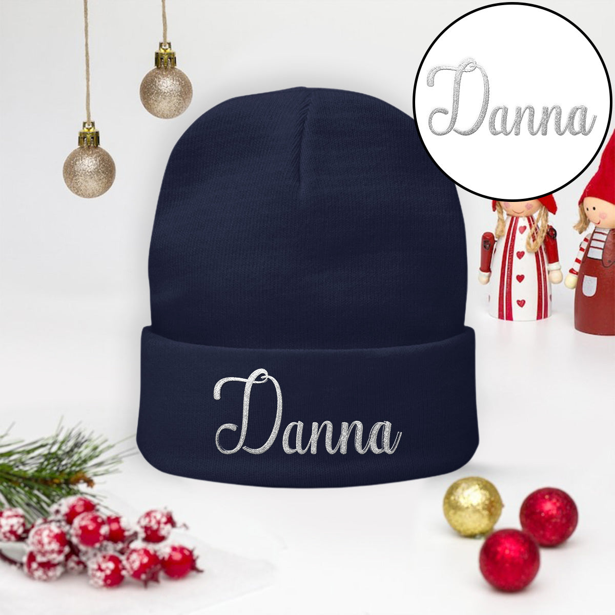 Custom Name - Personalized Bestie Embroidered Beanie