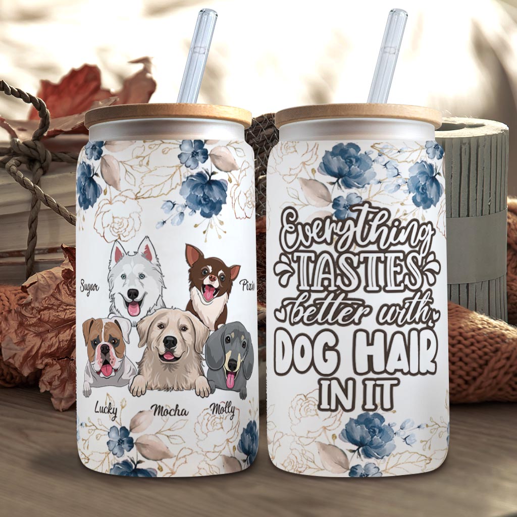 Alles schmeckt besser – Katzengeschenk für Hundeliebhaber – personalisiertes Dosenglas