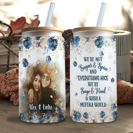 Apparently We’re Trouble - Personalized Bestie Can Glass