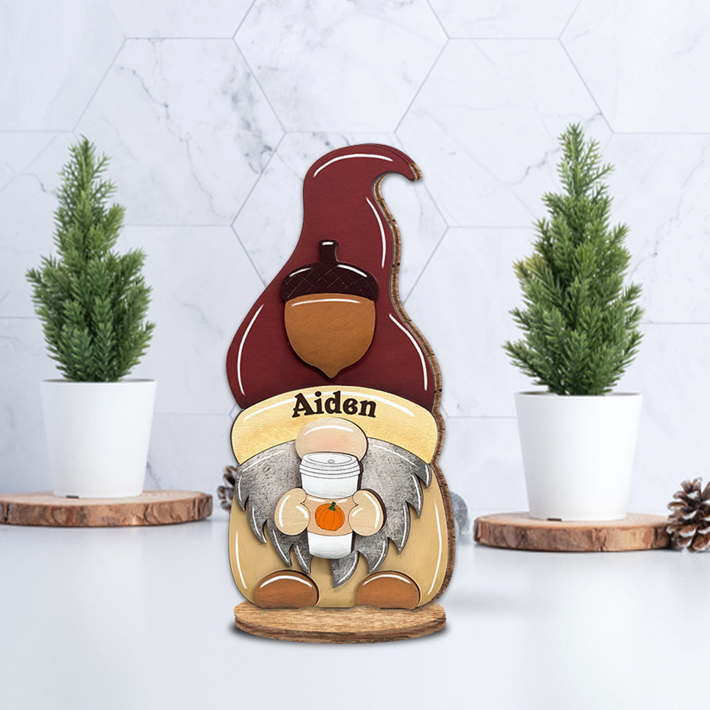 Thanksgiving Gnomes - Personalized Thanksgiving Freestanding Wood Plaque