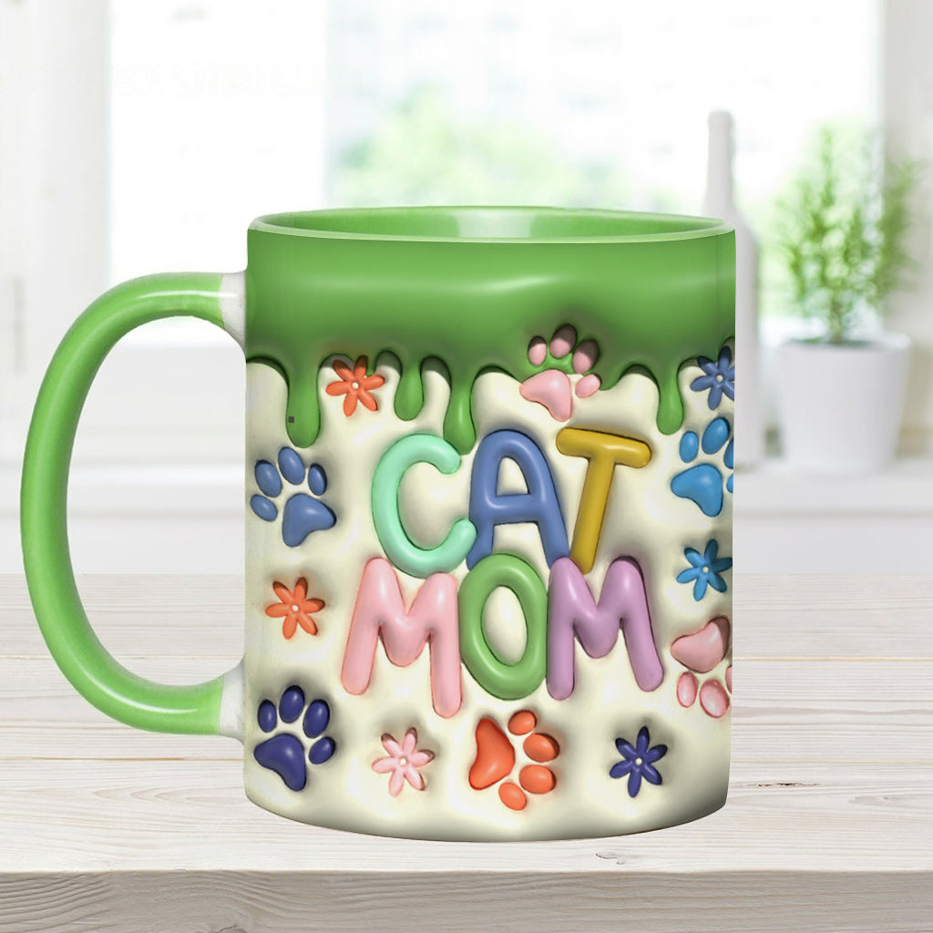 Dog Mom Cat Mom Dog Dad Cat Dad - Personalized Dog Accent Mug