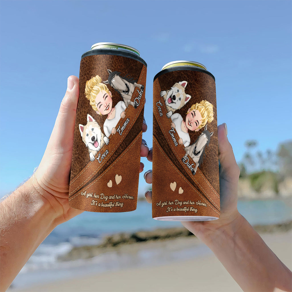 What A Beautiful Thing - Personalized Horse Can Cooler