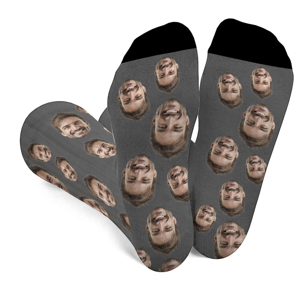 Custom Face - Personalized Step Dad Socks