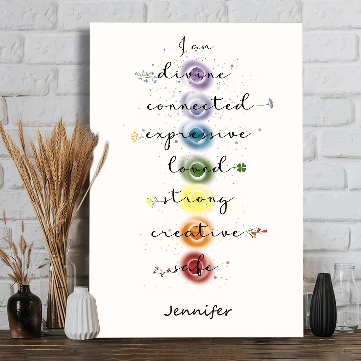 I Am Divine - Personalized Yoga Canvas And Poster