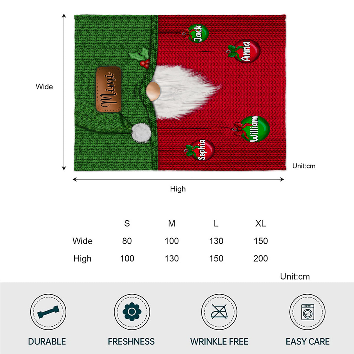 Beste Oma aller Zeiten – Personalisierte Oma-Decke