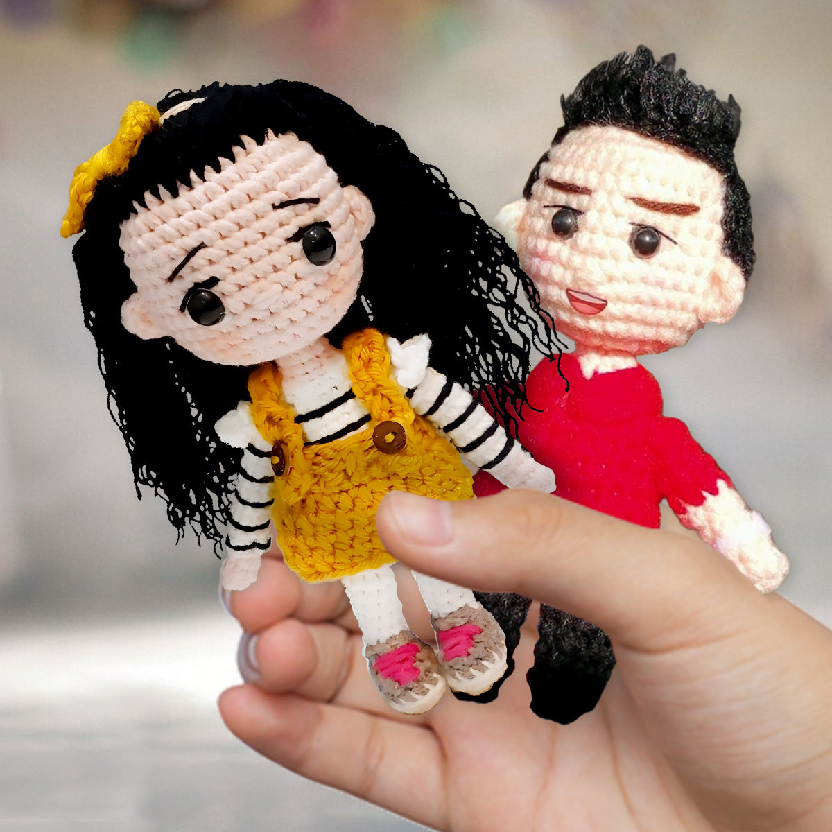 My Grandkids - Personalized Granddaughter Hand Knitted Doll