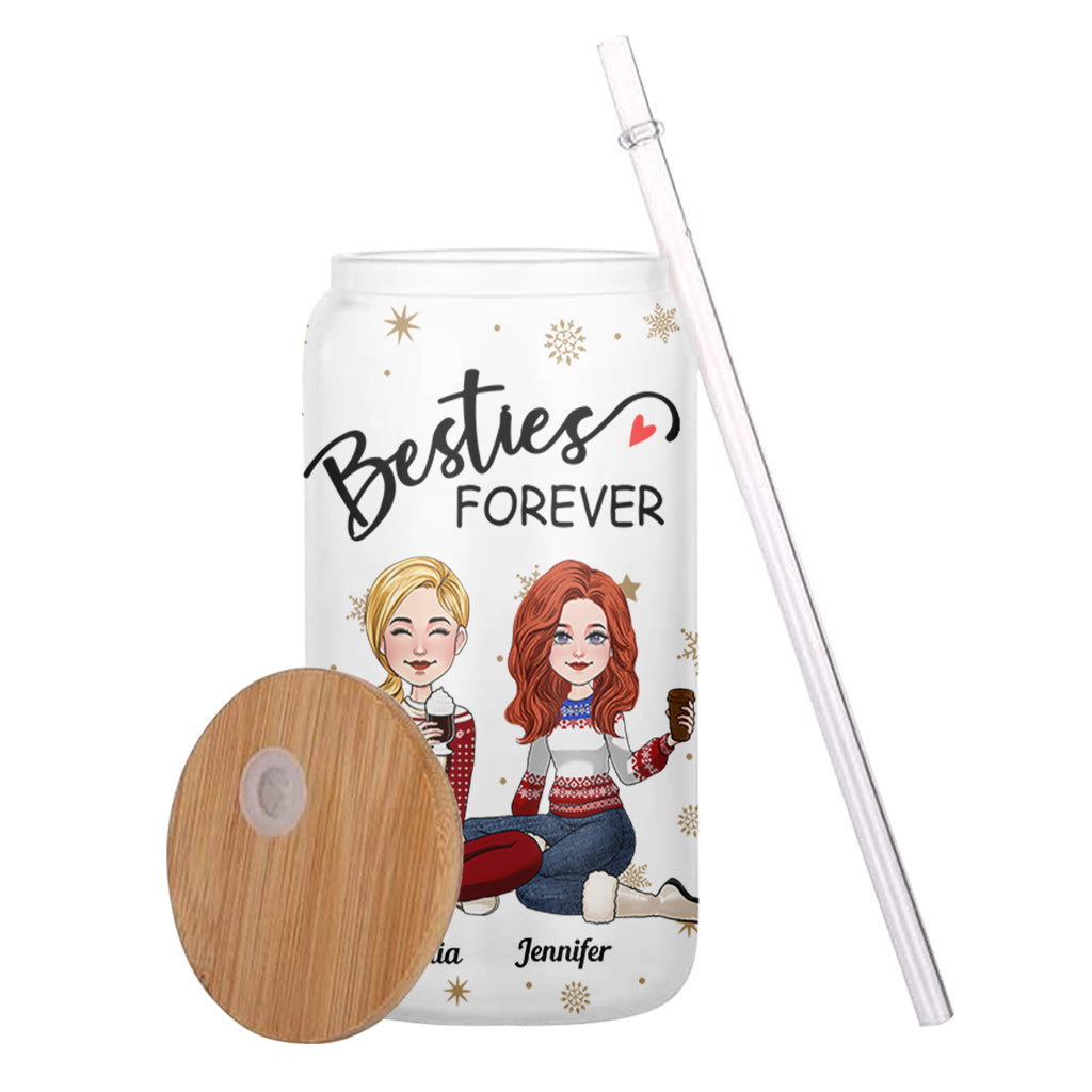Bestie Forever - Personalized Bestie Can Glass