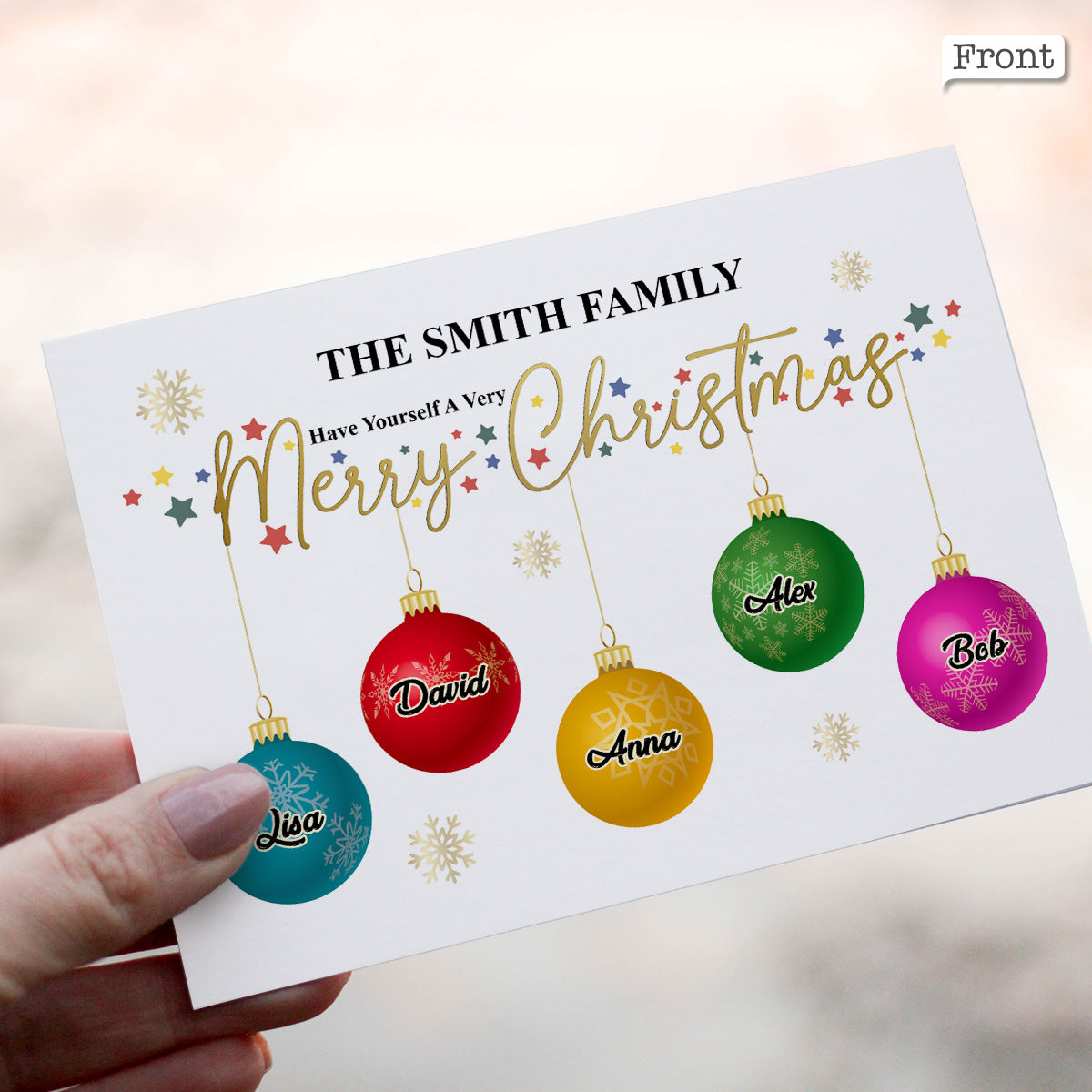 Family Christmas Card - Personalized Family Greeting Card