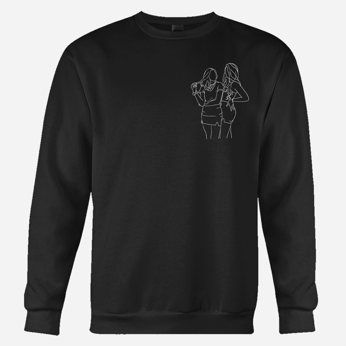 Custom Line Art - Personalized granddaughter Embroidered Sweater