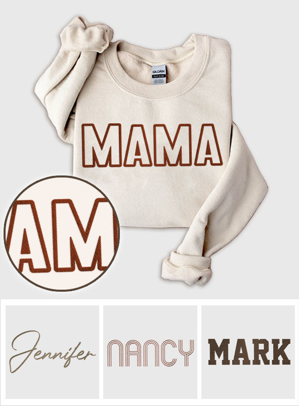 Custom Name - Personalized Mother Embroidered Sweater
