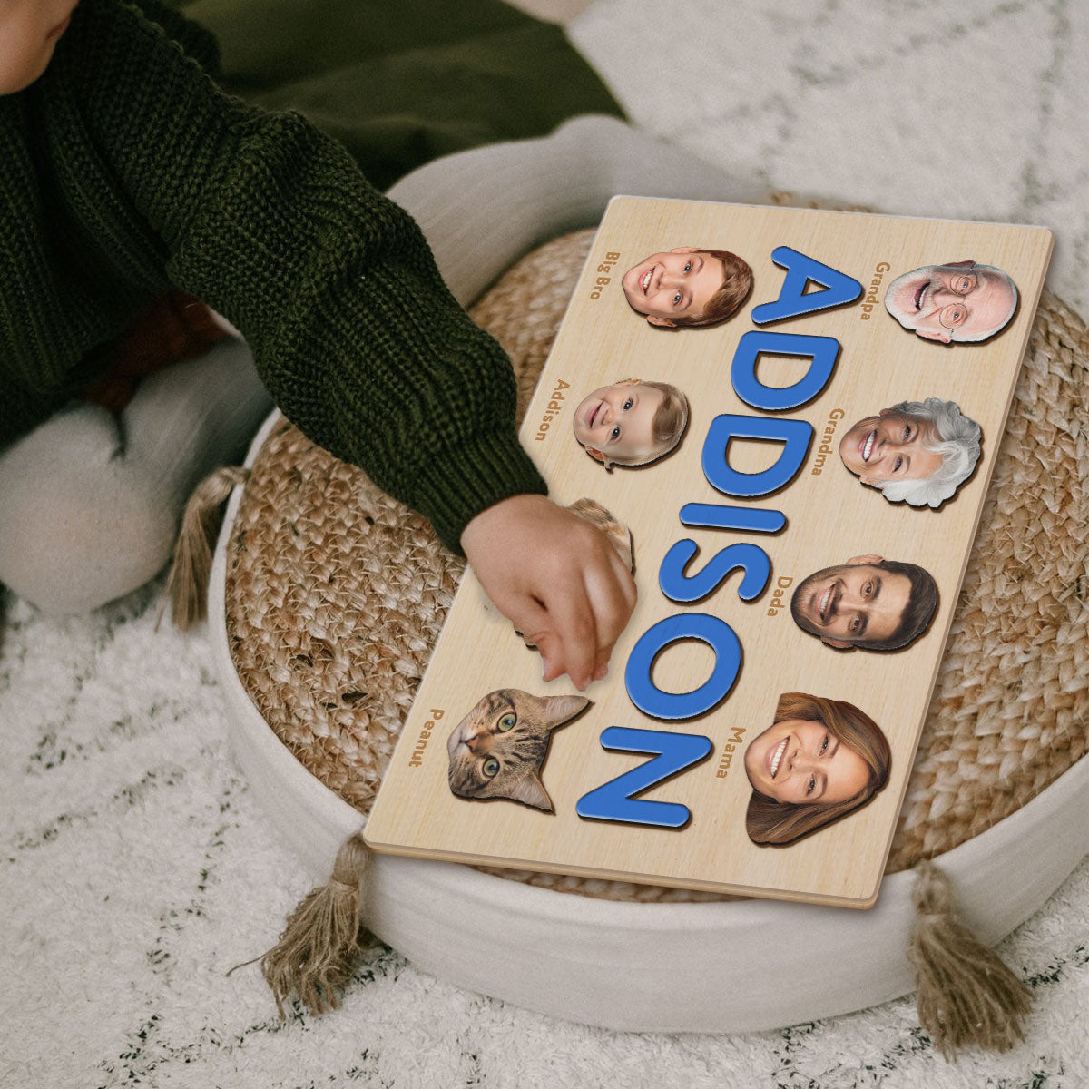 Family Puzzel - Personalized Kid Name Puzzle