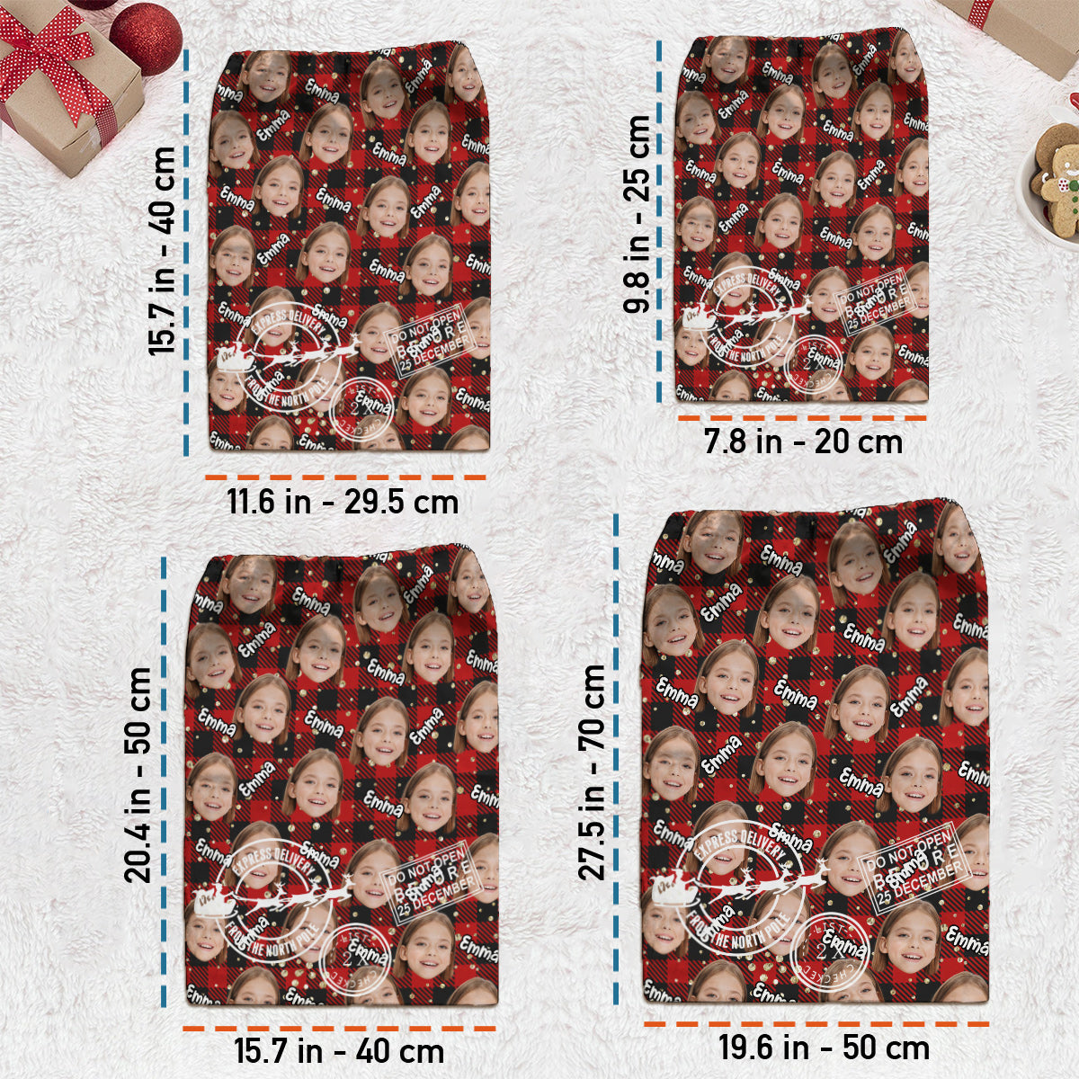 Cute Faces Christmas Special Delivery - Personalized Grandma Christmas Tote Bag