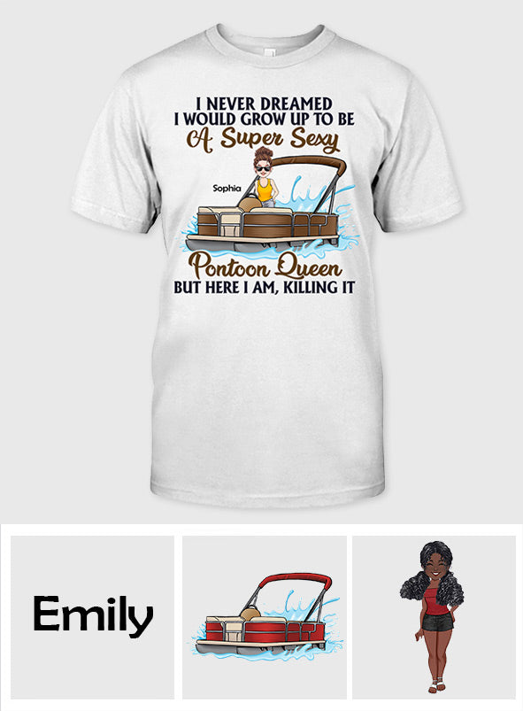 Pontoon Queen – Personalisiertes Pontoon-T-Shirt & Hoodie