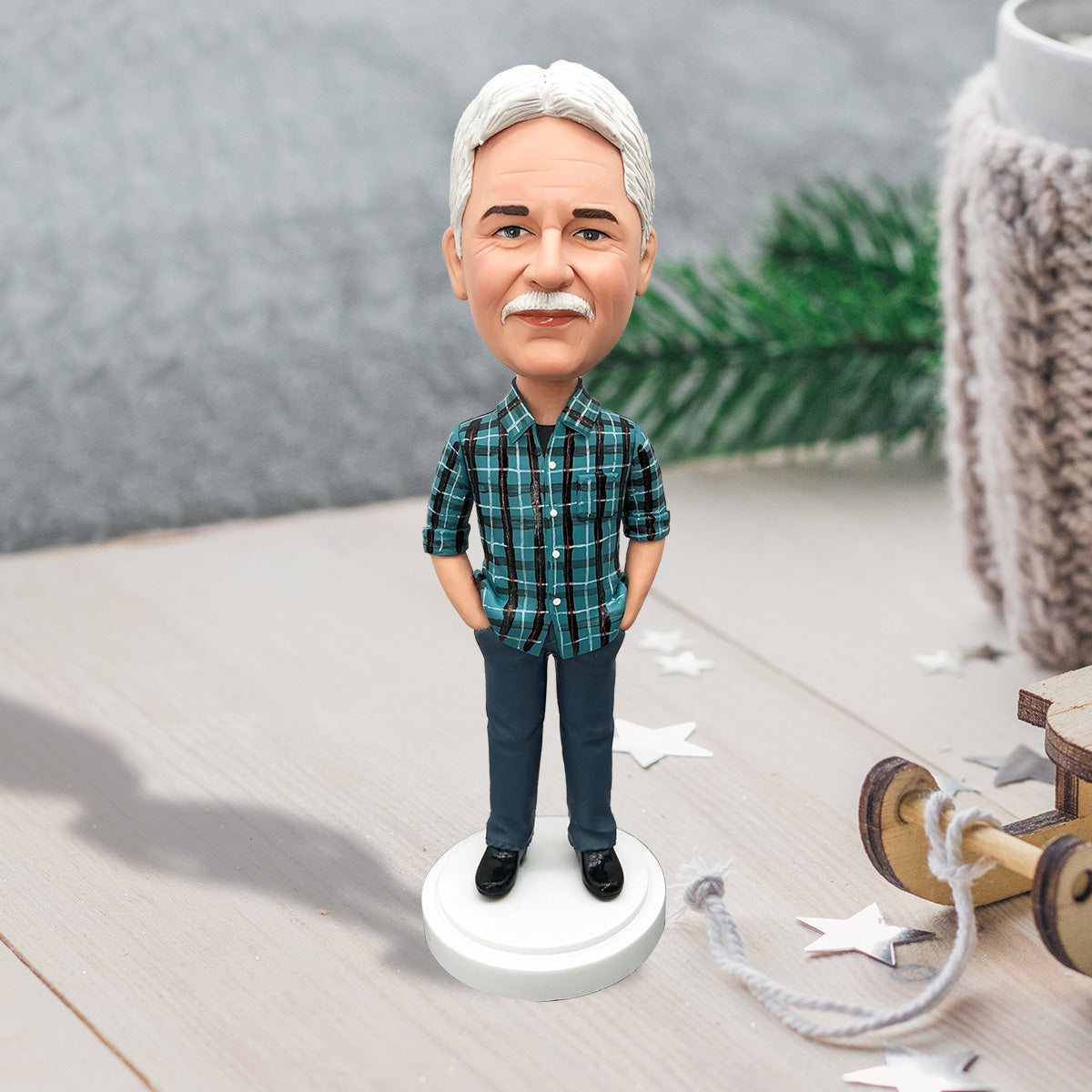 Personalized Step Dad Figure - Gift for step dad - Personalized Bobblehead