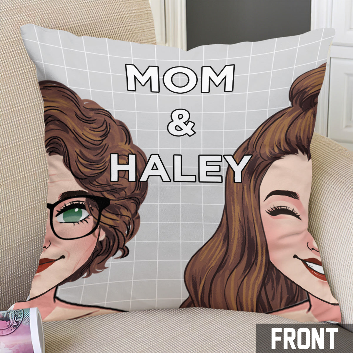 Turning Into My Mom Dad Like Mother Father Like Daughter Son - Personalized Mother Throw Pillow