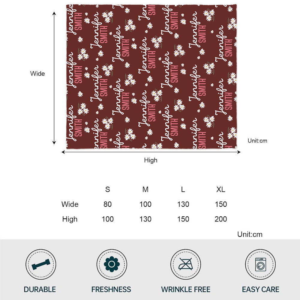 Daisy Custom Name - Personalized Step Mom Blanket