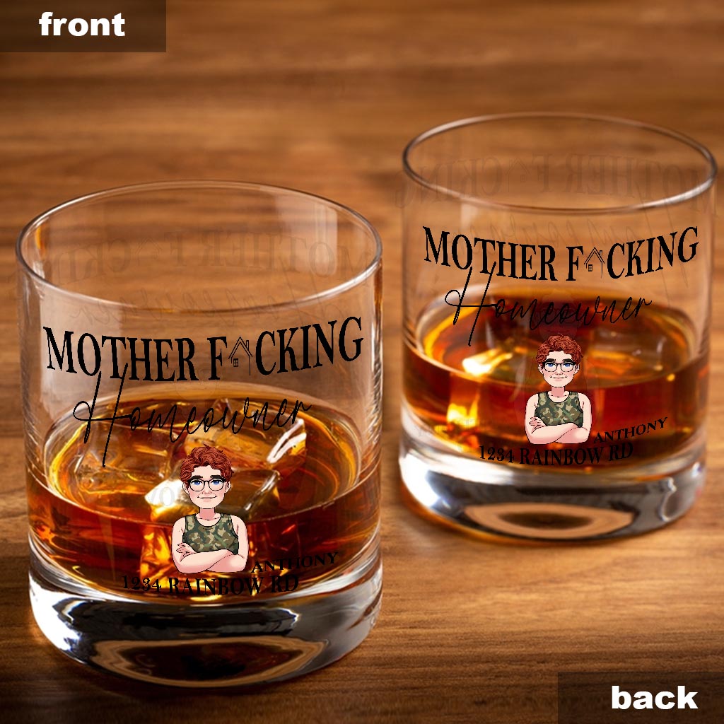 Nouveau propriétaire - Verre de pendaison de crémaillère personnalisé