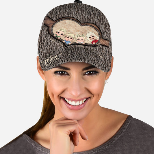 Whenever You Touch This Heart - Gift for dad, grandma, grandpa, mom, uncle, aunt, brother, sister - Personalized Classic Cap