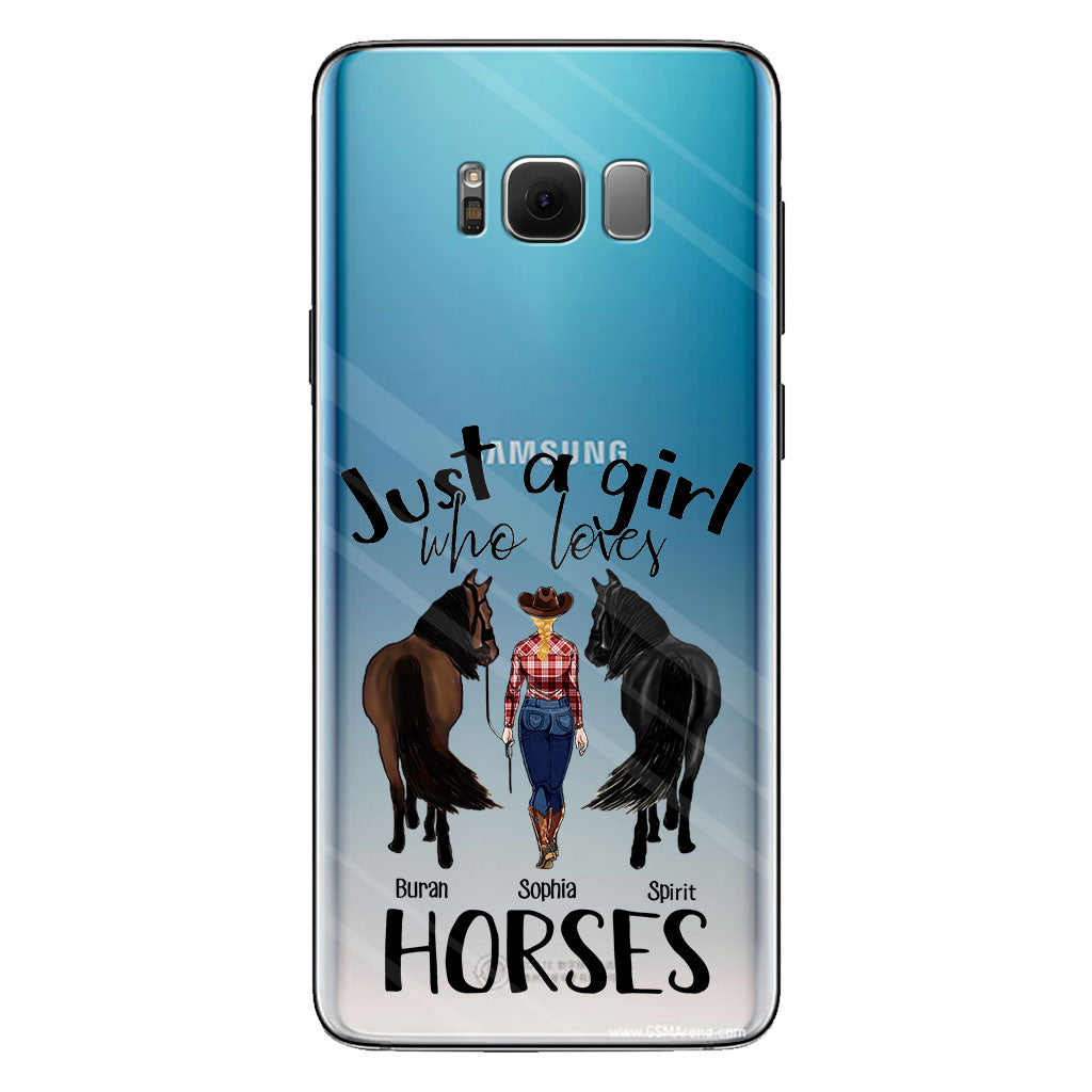 Just A Girl Who Loves Horses - Personalized Horse Clear Phone Case