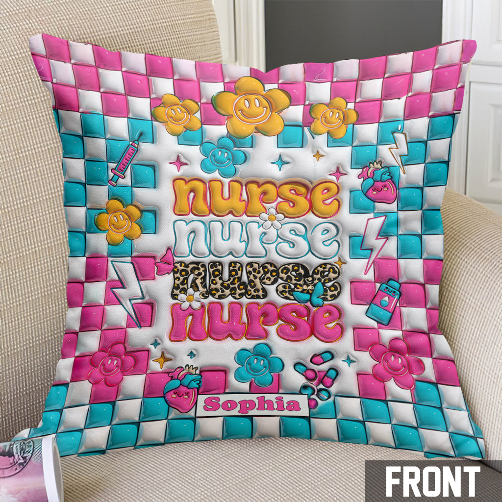 La vie d'infirmière - Cadeau pour une infirmière : maman, elle, épouse, petite amie, amie - Coussin décoratif personnalisé
