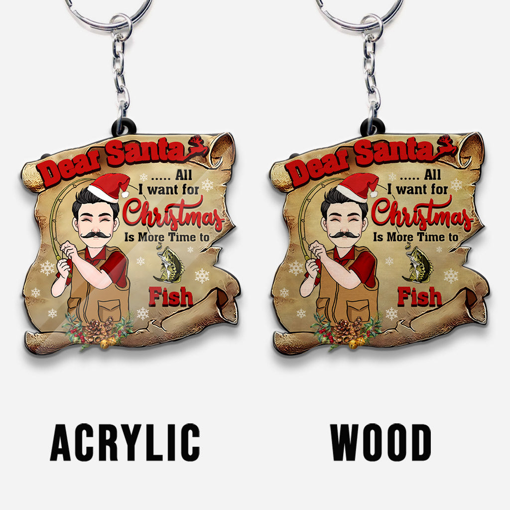 Dear Santa - Personalized Fishing One-sided Keychain