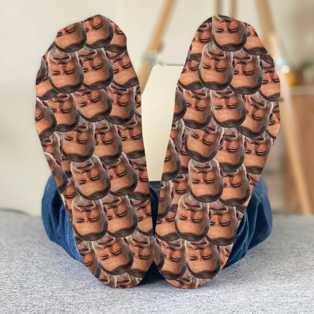 Individuell bedruckte Socken mit Onkel-Motiv