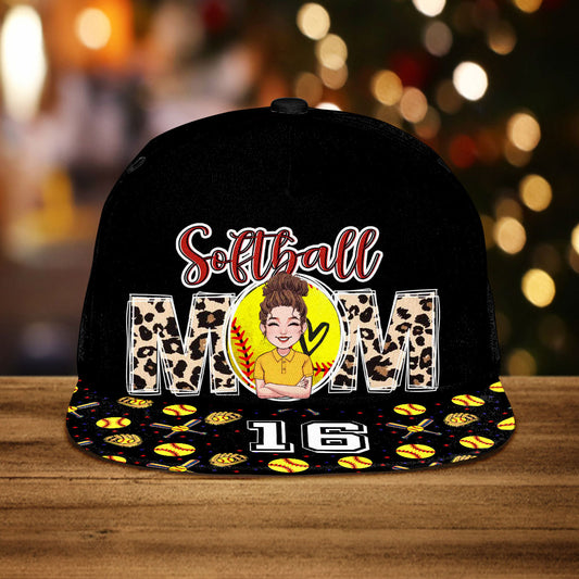 Softball Mom - Personalized Softball Snapback