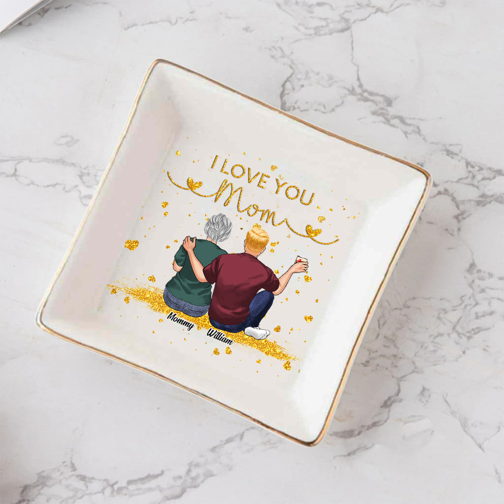 I Love You Mom - Personalized Mother Jewelry Dish